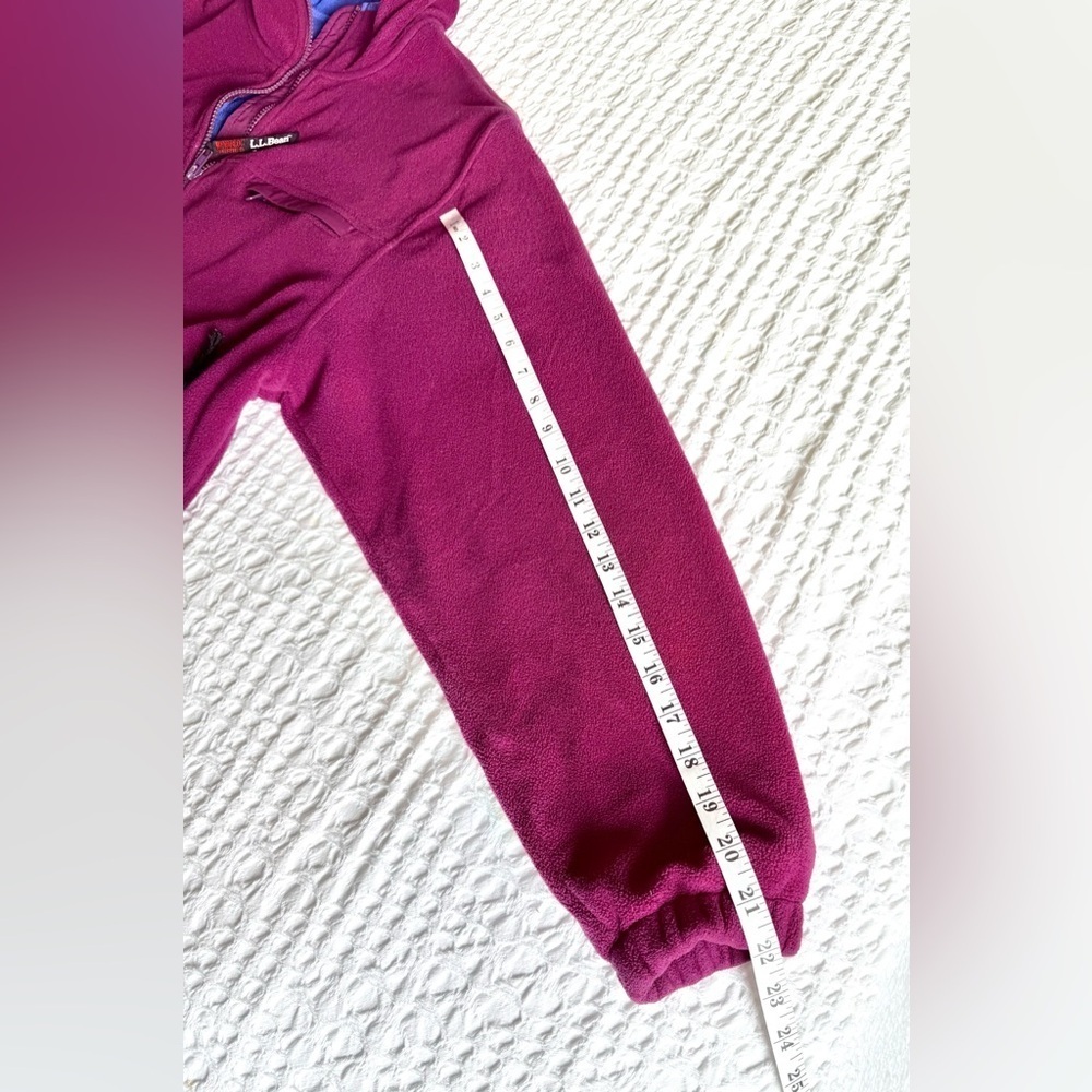L.L.Bean Vintage Jacket Polartec Full Zip Magenta/Blue Women’s M Gorpcore Winter - Picture 13 of 16
